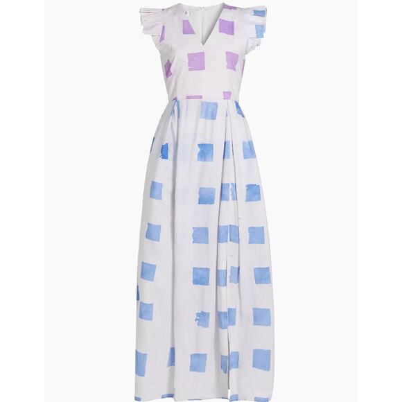 Busayo Ajala Square Batik hand Printed Cotton Maxi Dress size XXL/ US 18 - Picture 3 of 14